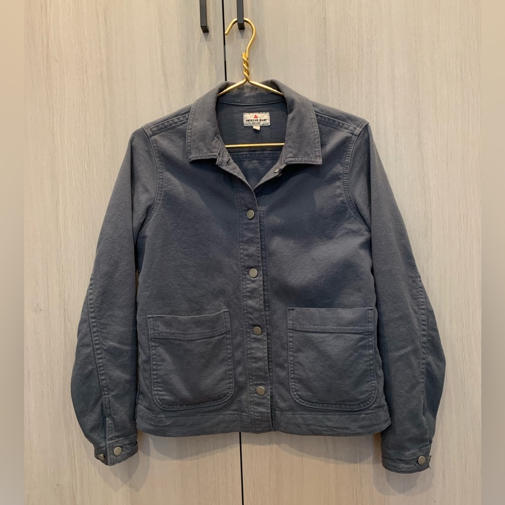 American Giant Roughneck Chore Jacket, blue, women’s size Medium